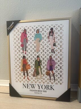 New with tags New York Fashion Week 1990 Framed Art Print - Multicolor